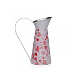 Vaso Versa Rosso Metallo Cuori 16 x 28 x 22 cm