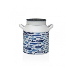 Vaso Versa Metallo Pesci 13 x 15,5 x 21 cm