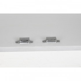 Credenza DKD Home Decor Rombos Bianco Ottone Legno di mango (157 x 43 x 84 cm)