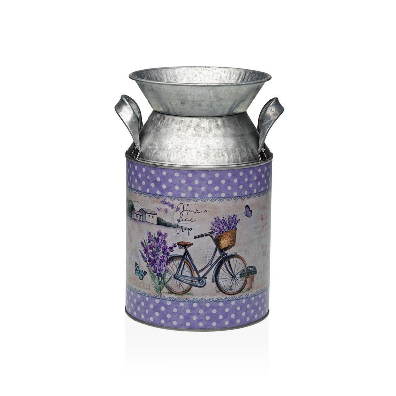 Vaso Versa Lilla Metallo Bicicletta 13 x 15,5 x 21 cm