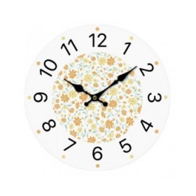Orologio da Parete Versa Legno Fiori 4 x 30 x 30 cm