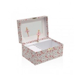 Scatola-Portagioie Versa Legno Legno MDF 12 x 10 x 18 cm Fiori