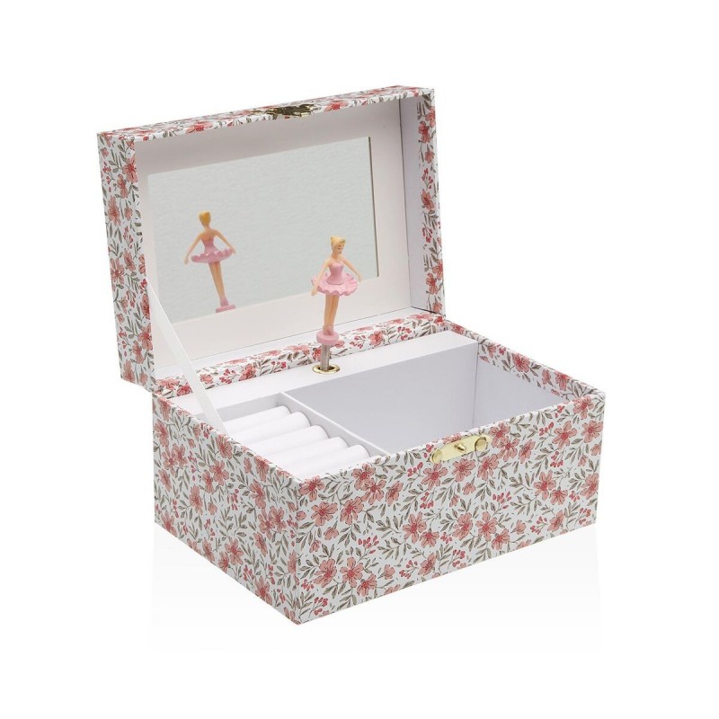 Scatola-Portagioie Versa Legno Legno MDF 12 x 10 x 18 cm Fiori