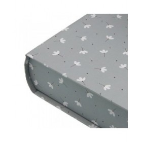 Scatola Decorativa Versa Tela Legno MDF Fiori Libro