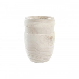 Vaso DKD Home Decor Marrone Naturale Quadrato Boho 15 x 15 x 20 cm