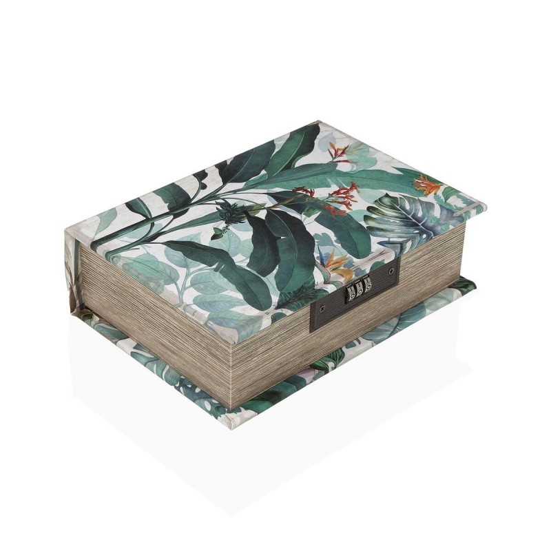 Scatola-Portagioie Versa Tela Legno MDF 7 x 22 x 16 cm Tropicale