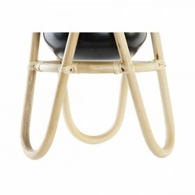 Vaso DKD Home Decor Naturale Nero Metallo Coloniale Bambù (26 x 26 x 40 cm)