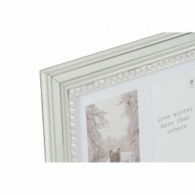 Cornice Portafoto DKD Home Decor Luxury Dorato Argentato Cristallo polistirene Tradizionale 46,5 x 2 x 28,5 cm (2 Unità)