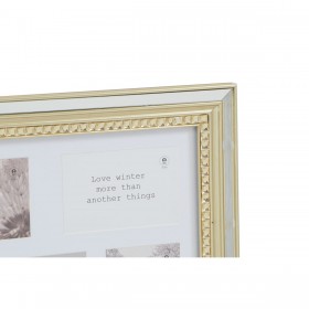 Cornice Portafoto DKD Home Decor Luxury 46,5 x 2 x 40 cm Cristallo Argentato Dorato polistirene Tradizionale (2 Unità)