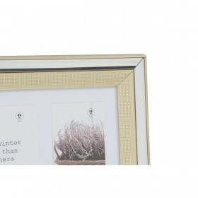 Cornice Portafoto DKD Home Decor Cristallo polistirene Dorato Argentato Tradizionale 47 x 2 x 29 cm (2 Unità)