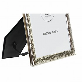 Cornice Portafoto DKD Home Decor Argentato Metallo 22 x 2 x 27 cm Tradizionale