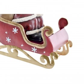 Decorazione DKD Home Decor Luce LED Rosso Metallo Resina Babbo Natale 32 x 17 x 29 cm