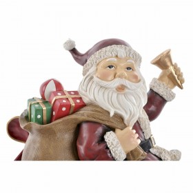 Decorazione DKD Home Decor Luce LED Rosso Metallo Resina Babbo Natale 32 x 17 x 29 cm