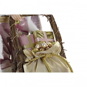 Decorazione Natalizia DKD Home Decor Multicolore Rosa Dorato Legno Metallo Babbo Natale 30 x 40 cm 42 x 25 x 48 cm