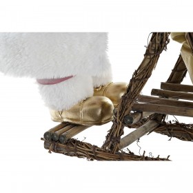 Decorazione Natalizia DKD Home Decor Multicolore Rosa Dorato Legno Metallo Babbo Natale 30 x 40 cm 42 x 25 x 48 cm