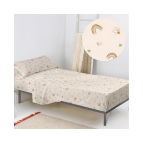Set di Lenzuola HappyFriday HF Mini Iris Multicolore Singolo 2 Pezzi