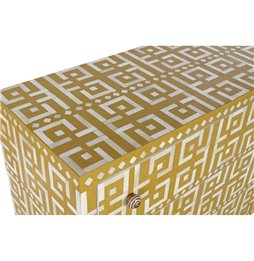 Set di Scatole Decorative DKD Home Decor LED Bianco Rosso Verde Argentato Metallo Nevoso 25 x 25 x 29 cm (3 Pezzi)