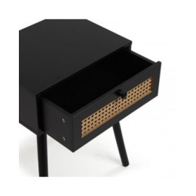 Comodino Versa Ahedo Nero 30 x 55 x 40 cm