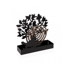 Supporto per spirali antizanzare Versa Nero Metallo 5 x 17 x 17 cm Albero