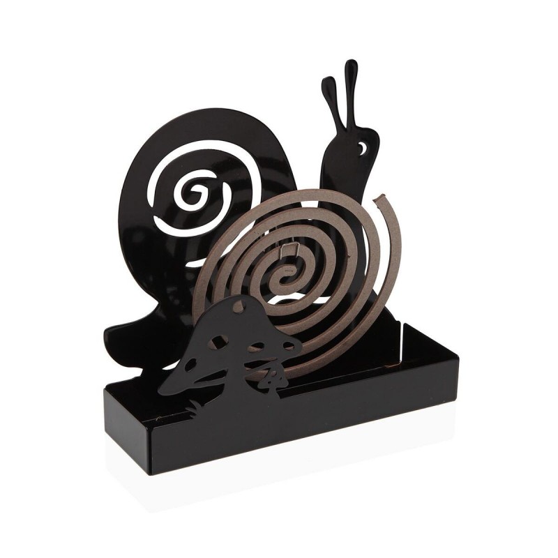 Supporto per spirali antizanzare Versa Nero Metallo 5 x 17 x 17 cm Caracol