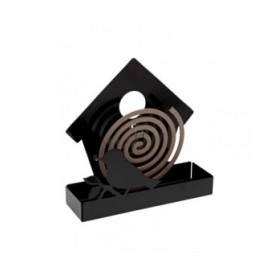 Supporto per spirali antizanzare Versa Nero Metallo 5 x 17 x 17 cm Uccello