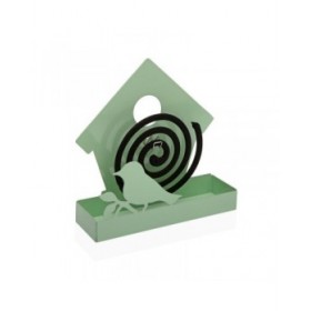 Supporto per spirali antizanzare Versa Verde Metallo 5 x 17 x 17 cm Uccello