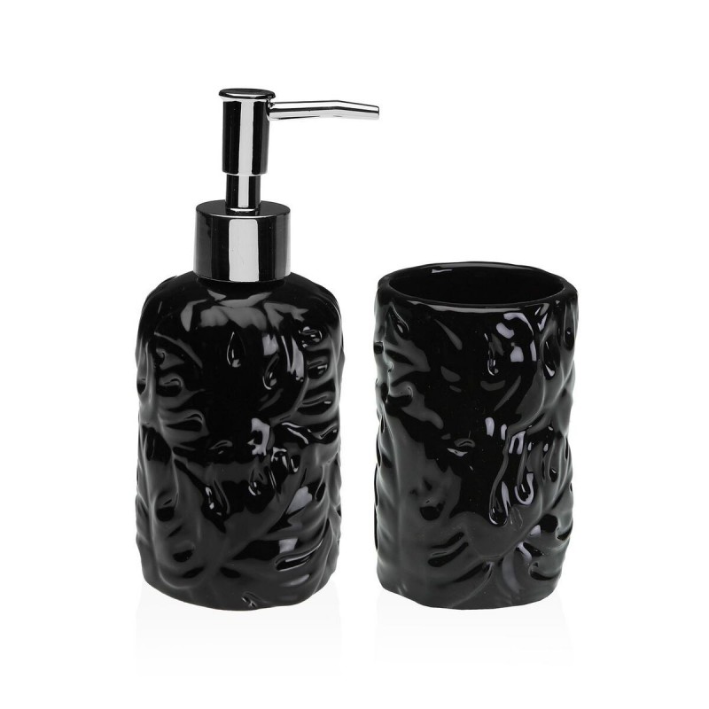 Set da Bagno Versa Nero Dolomite 6,8 x 17 x 6,8 cm