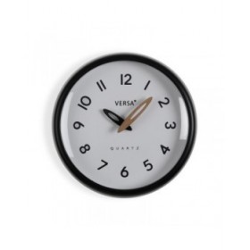 Orologio da Parete Versa Bianco Nero Plastica