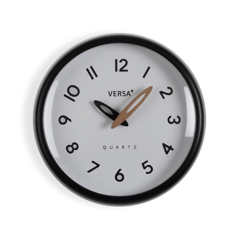 Orologio da Parete Versa Bianco Nero Plastica