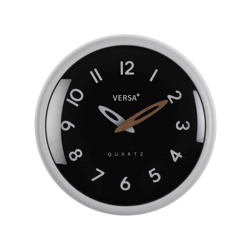 Orologio da Parete Versa Bianco Nero Plastica