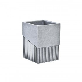 Portaspazzolini da Denti DKD Home Decor Grigio Resina 7,6 x 7,6 x 10 cm