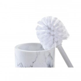 Scopino per il Bagno DKD Home Decor Bianco Naturale Metallo Resina Caucciù Marmo Scandi 30 x 40 cm 10,3 x 10,3 x 38 cm