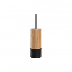 Scopino per il Bagno DKD Home Decor Nero Naturale Bambù 10 x 10 x 36,8 cm