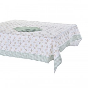 Set biancheria da tavola DKD Home Decor Fiori Verde 150 x 150 x 0,5 cm