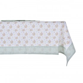 Set biancheria da tavola DKD Home Decor Fiori Verde 150 x 150 x 0,5 cm