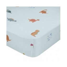 Lenzuolo con angoli HappyFriday Mini dinosaur Azzurro Multicolore 70 x 140 x 14 cm