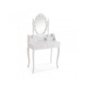 Toeletta Versa Bianco Legno Cristallo Legno MDF 40 x 146 x 75 cm