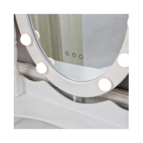 Toeletta Versa Bianco Legno Cristallo Legno MDF 40 X 144 X 90 CM