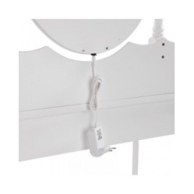Toeletta Versa Bianco Legno Cristallo Legno MDF 40 X 144 X 90 CM