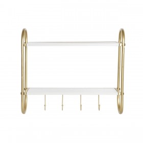 Appendiabiti da parete DKD Home Decor Metallo MDF Glam (50 x 15 x 43 cm)