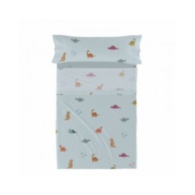 Set di Lenzuola HappyFriday HF Mini Dinosaur Multicolore Singolo 2 Pezzi