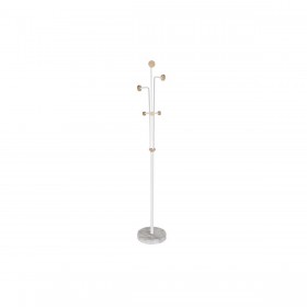 Attaccapanni da Terra DKD Home Decor Naturale Metallo Legno Bianco (1 x 1 x 177 cm)