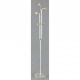 Attaccapanni da Terra DKD Home Decor Naturale Metallo Legno Bianco (1 x 1 x 177 cm)