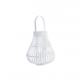 Lanterna DKD Home Decor Bianco Multicolore Metallo Bambù Cristallo Città 30 x 40 cm 29 x 29 x 34 cm