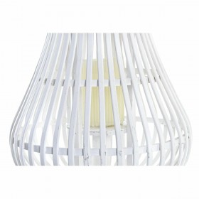 Lanterna DKD Home Decor Bianco Multicolore Metallo Bambù Cristallo Città 30 x 40 cm 29 x 29 x 34 cm