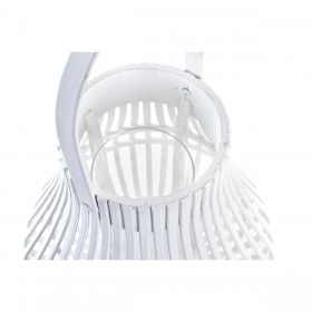 Lanterna DKD Home Decor Bianco Multicolore Metallo Bambù Cristallo Città 30 x 40 cm 29 x 29 x 34 cm