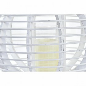 Lanterna DKD Home Decor Cristallo Bianco Bambù (35 x 35 x 29 cm)