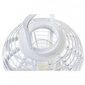 Lanterna DKD Home Decor Cristallo Bianco Bambù (35 x 35 x 29 cm)