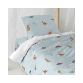 Set di copripiumino HappyFriday Mini dinosaur Multicolore Singolo 2 Pezzi