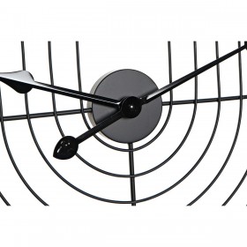Orologio da Parete DKD Home Decor Nero Dorato Metallo 60 x 3 x 60 cm Moderno (2 Unità)